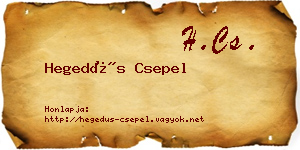 Hegedűs Csepel névjegykártya