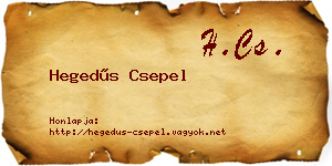 Hegedűs Csepel névjegykártya